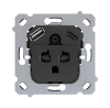 Zennio ZS55IEUA2US ZS55 — евро-американская розетка с USB C+A