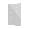 Zennio ZVIFXLX10S Flat XL X10. Стеклянный сенсорный выключатель - 10 кнопки, цвет: серебряный