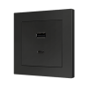 Zennio ZSI2UCA + ZS55C2UCAY Двойное зарядное устройство USB C+A 5 В / 3,5 А ZS55 – USB C+A Charger
