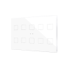 Zennio ZVIFXLX10W Flat XL X10. Стеклянный сенсорный выключатель - 10 кнопки, цвет: белый