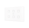 Zennio ZVITXLX6W Выключатель сенсорный KNX Tecla XL X6,  6-кнопочный,  PC-ABS пластик, цвет: белый