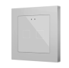 Zennio ZVIF55X2V2S Емкостный сенсорный выключатель с подсветкой (55 x 55 мм) Flat 55 X2v2, 2-кнопочный, цвет: серебряный