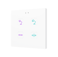 Zennio ZVITR4 Емкостный сенсорный переключатель с RGB-подсветкой Tecla RGB